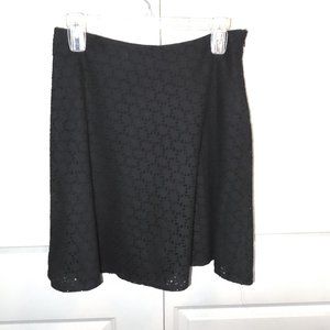 Gap Sz 10 Black Eyelet Full Skirt
